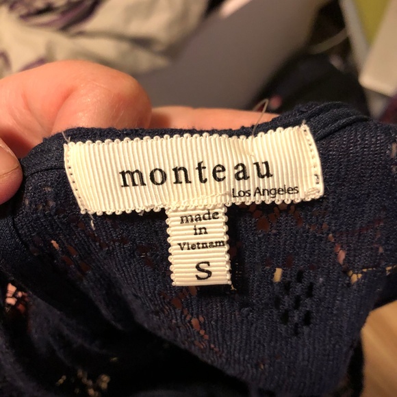 🌈Monteau Navy Lace Dress NWT-Small🌈 - Picture 3 of 3